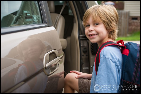 First Day of Kindergarten - Scott Clevenger Photography