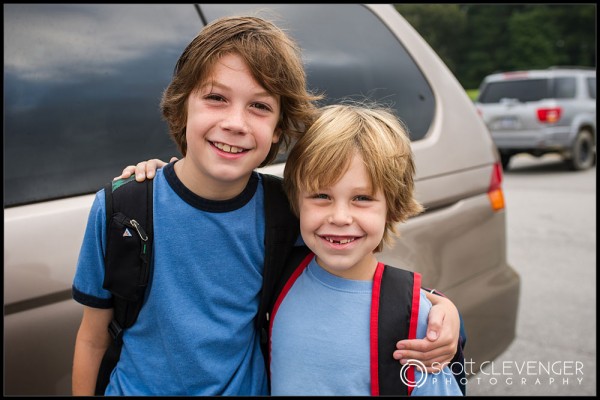 First Day of Kindergarten - Scott Clevenger Photography