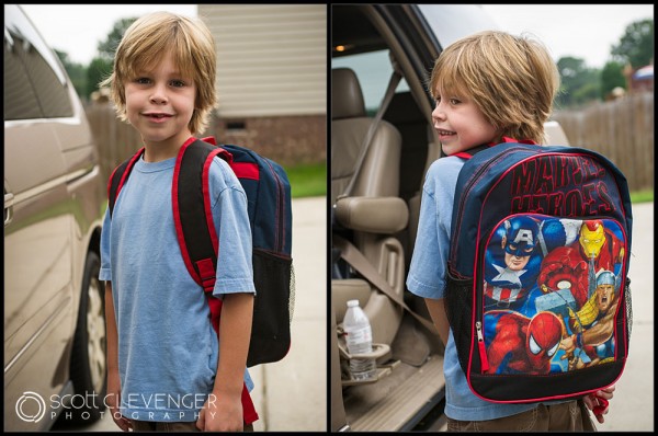 First Day of Kindergarten - Scott Clevenger Photography